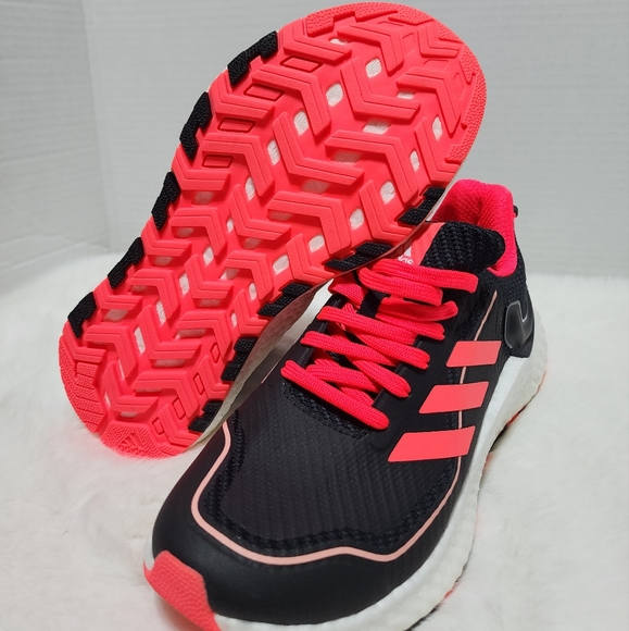 Adidas Boost ClimaWarm LTD Running Shoe Black Pink Unisex - Picture 2 of 12